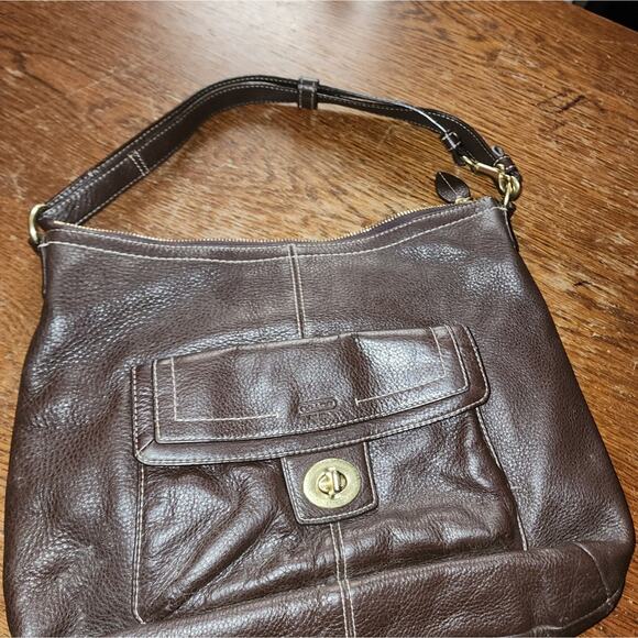 COACH GUC BROWN LEATHER PENELOPE SHOULDER BAG - Picture 1 of 8